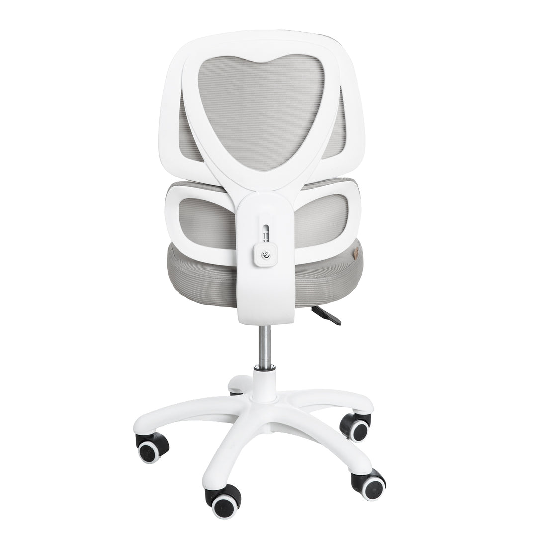 Kinderbürostuhl Smart Grow Premium - Ergonomischer Drehstuhl - Höhenverstellbar - Weiß / Grau – Freisteller (8/39)