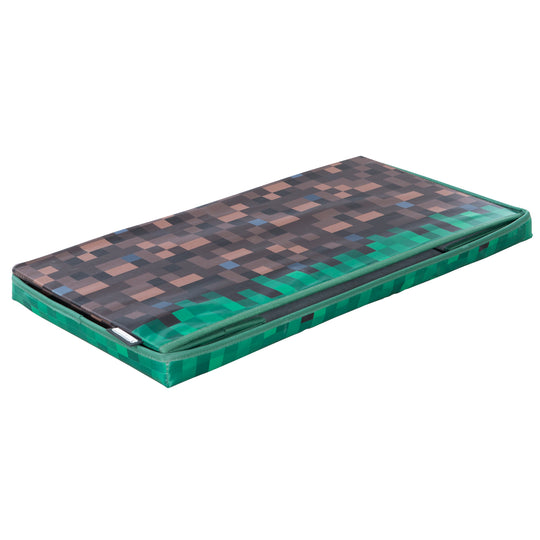 Coffre d'assise et de rangement 'Minecraft' - Bloc d'herbe grand - Toile – Détourage (5/5)