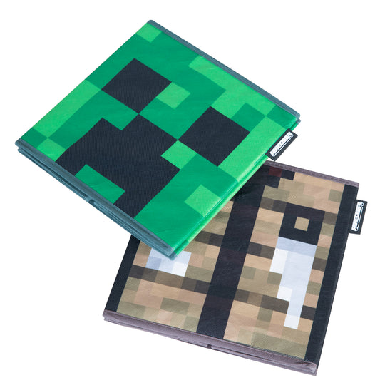 Scatole in tessuto 2er set 'Minecraft' in tela - Pieghevole - Creeper e scatola in legno – Ritaglio (9/9)