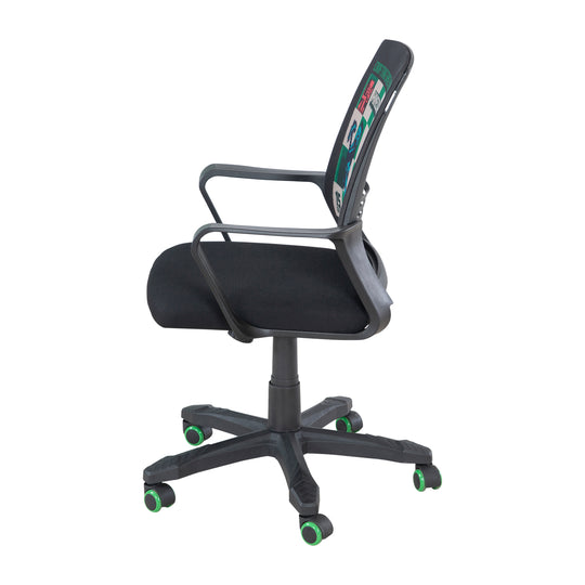 Sedia gaming 'Minecraft' con meccanismo a dondolo - Regolabile in altezza in continuo - Nero – Ritaglio (4/10)