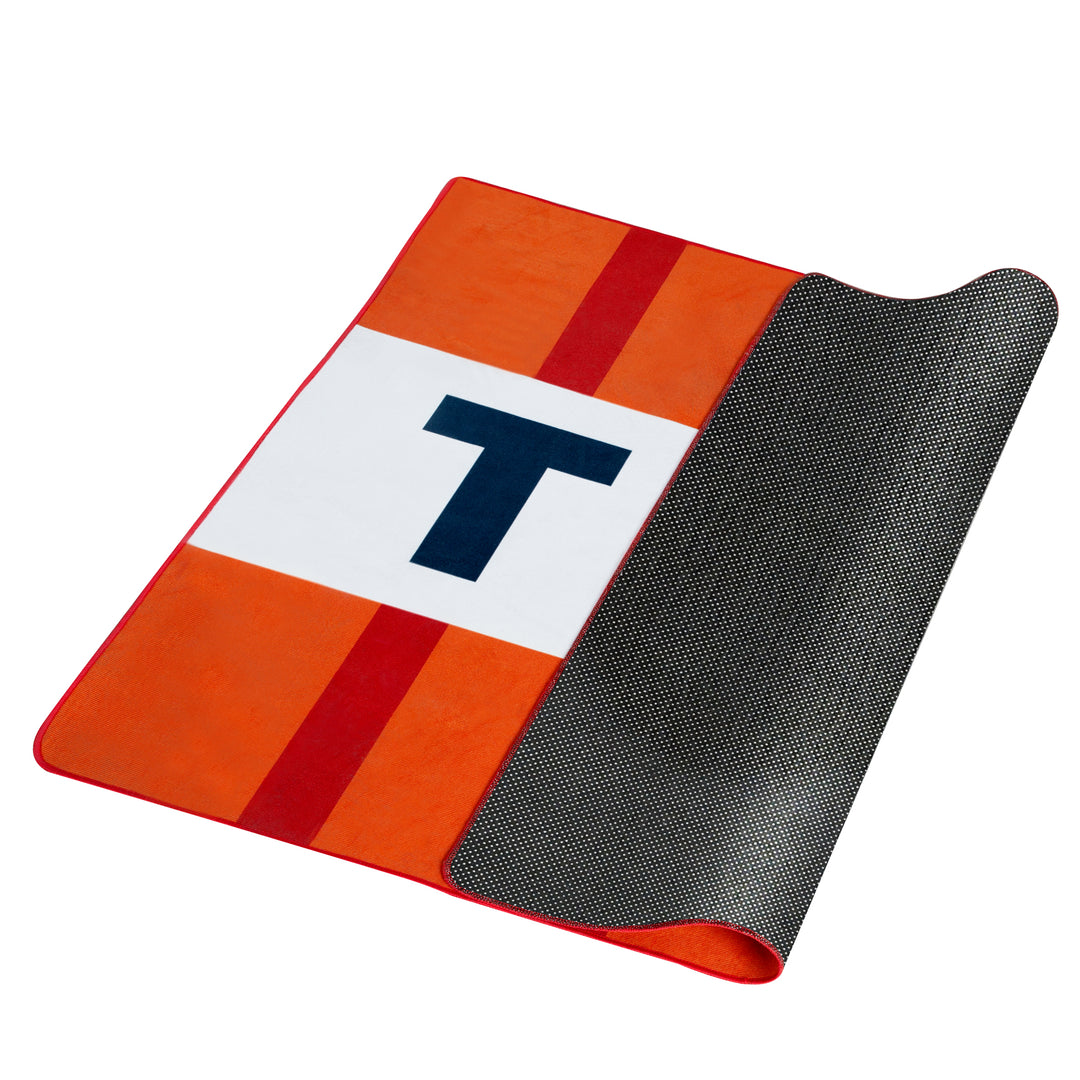 Tapis 'Minecraft' TNT - 120 x 120 cm - Rouge / blanc – Détourage (3/4)