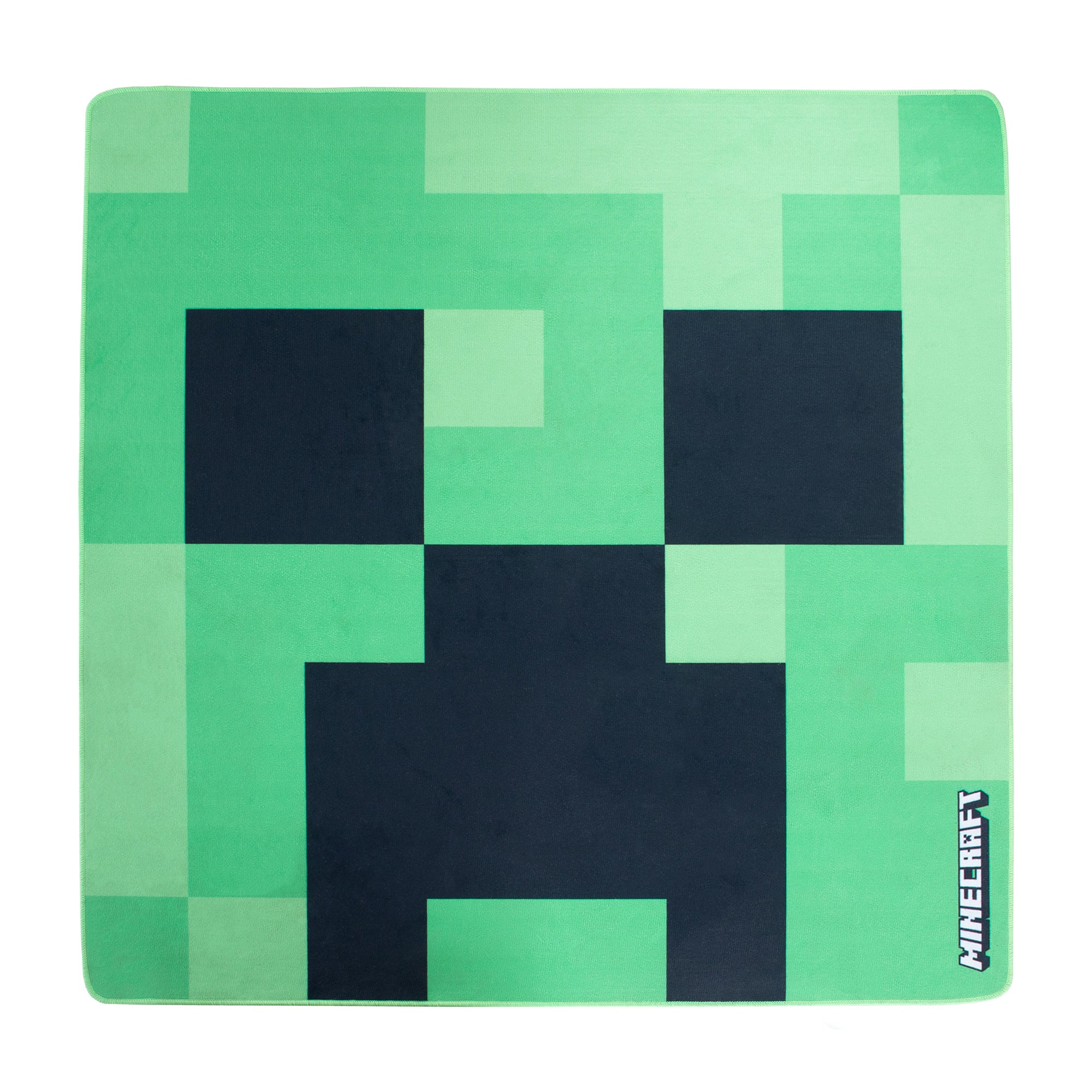 Alfombra 'Minecraft' creeper - 120 x 120 cm - Verde / negro – Foto del producto (1/4)