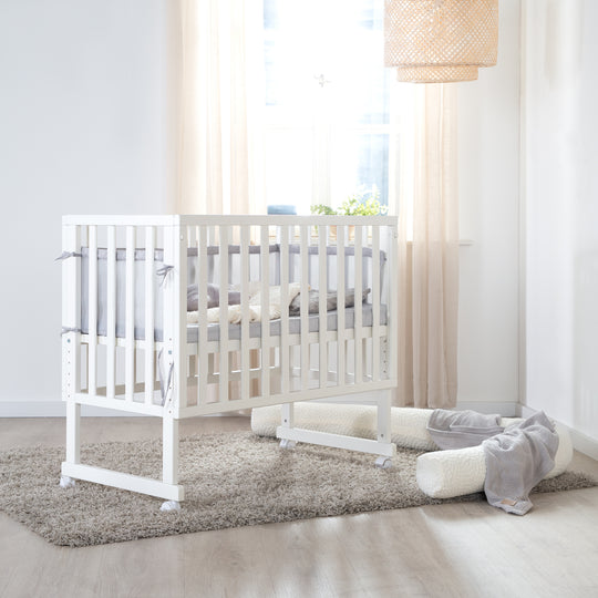 Stuben- & Beistellbett 'roba Style' 3 in 1 mit Barriere, Holz weiß, inkl. Matratze & Nestchen – Milieubild (7/11)