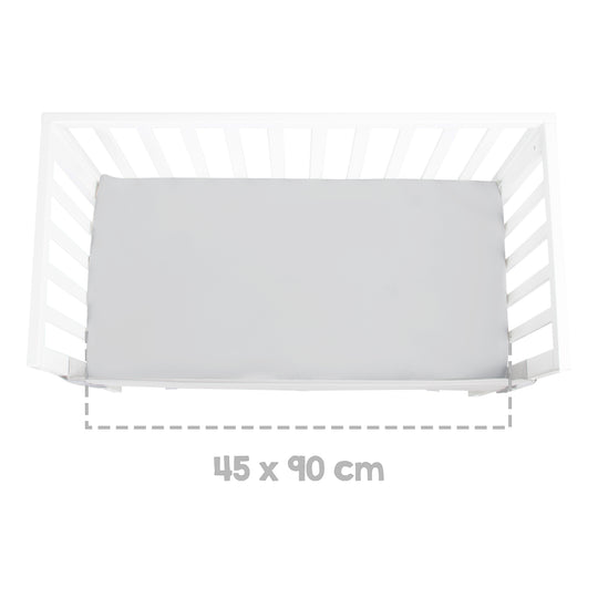 2in1 Beistellbett 'roba Style' inkl. Matratze 45x90, Mesh-Nestchen & Barriere - Holz weiß – Infografik (6/7)