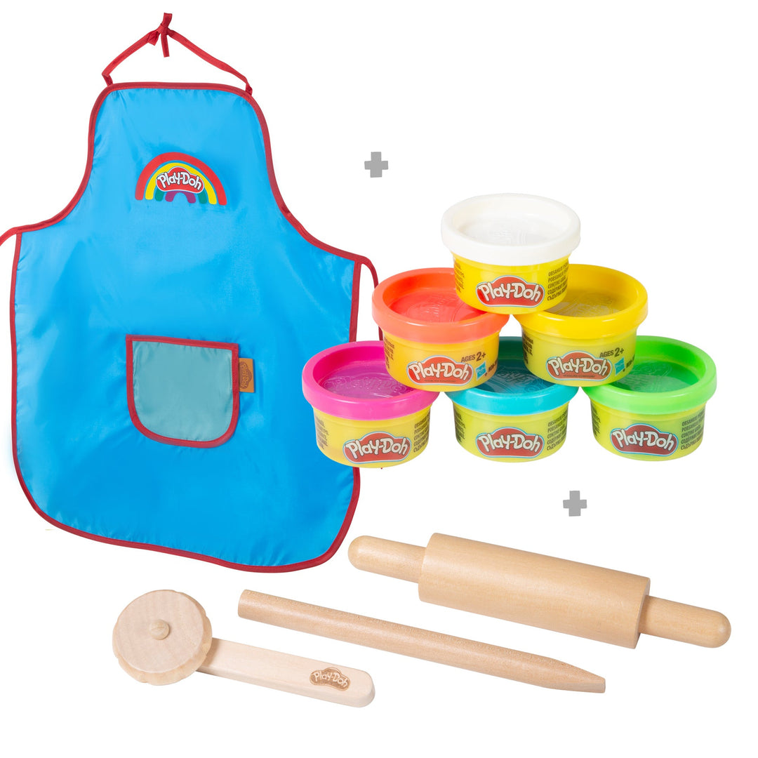 roba x Play-Doh Kompaktes Spielset - Holzwerkzeuge, Knetdosen & Schürze – Freisteller (1/12)
