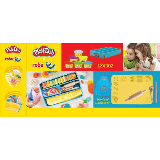roba x Play-Doh set da gioco con box, kreativmatte, 12 pasta modellabile, attrezzi in legno & grembiule – Foto del prodotto (9/17)