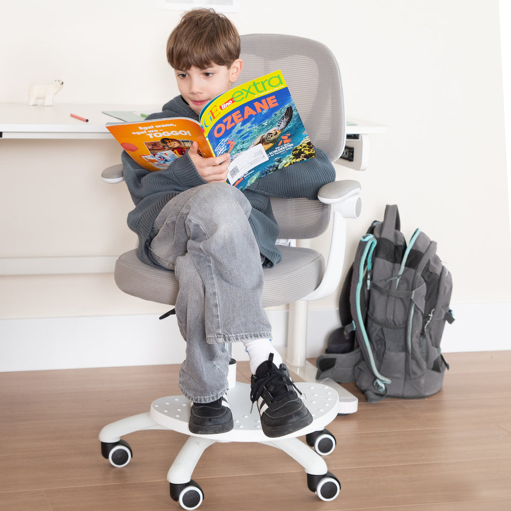 Fußbrett Smart Grow - Zubehör für Kinder-Bürostuhl - Passend zur Smart Grow Serie - Aus Kunststoff - Ergonomische Ergänzung - Grau – Produktbild (2/9)