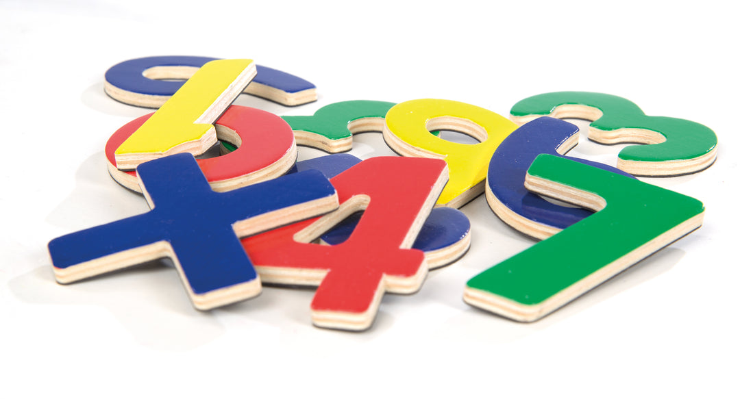 Numeri magnetici, legno set lavagna magnetica con numeri e simboli, 35tlg, giocattolo scolastico per bambini – Foto di dettaglio (4/7)