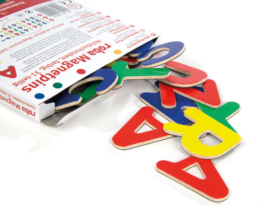 Magnetbuchstaben, ABC Set 31 tlg, Magnetpins aus Holz, Schul-Spielzeug für Kinder – Detailbild (5/5)