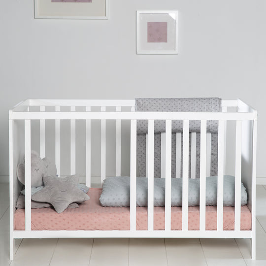 Lettino da co-sleeping, 60 x 120 cm, bianco, regolabile, 5 sbarre removibili, incl. rete a doghe & materasso – Foto d'ambiente (6/10)