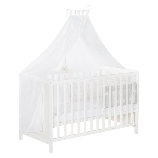 Multifunktionsbett with Beistellfunktion 60 x 120 cm, White, incl. Bettausstattung – Cutout (3/22)