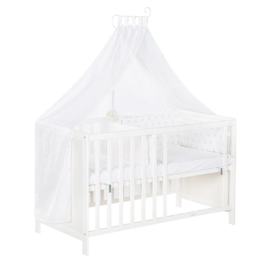 Multifunktionsbett with Beistellfunktion 60 x 120 cm, White, incl. Bettausstattung – Cutout (6/22)