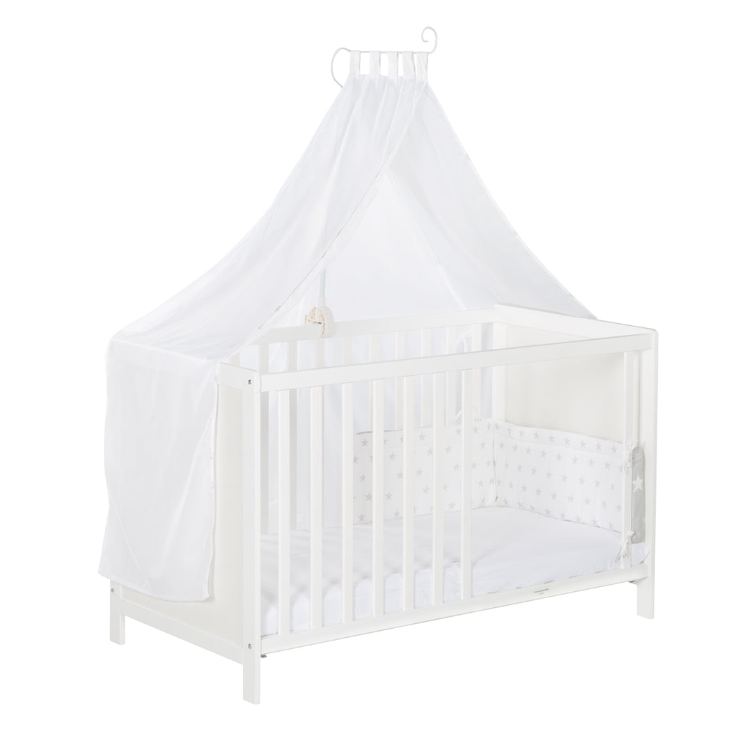 Multifunktionsbett with Beistellfunktion 60 x 120 cm, White, incl. Bettausstattung – Cutout (12/22)