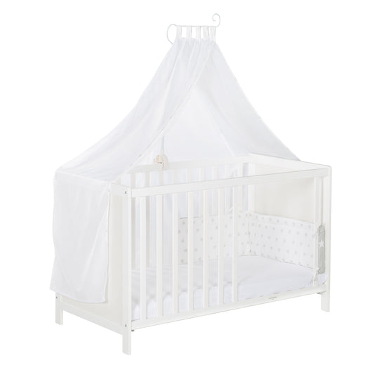 Multifunktionsbett with Beistellfunktion 60 x 120 cm, White, incl. Bettausstattung – Cutout (12/22)
