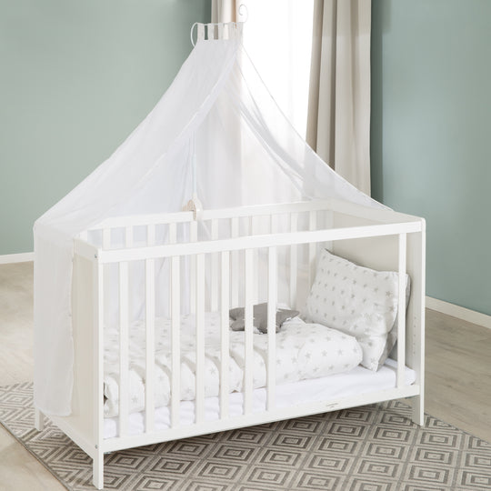 Multifunktionsbett with Beistellfunktion 60 x 120 cm, White, incl. Bettausstattung – Lifestyle Image (11/22)