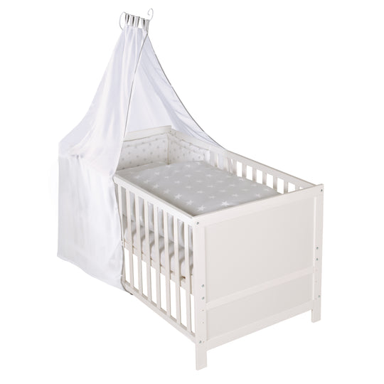 Complete Bed Set 'stars grey' 70 x 140 cm - Incl. Complete Textile Accessories – Product Image (1/6)