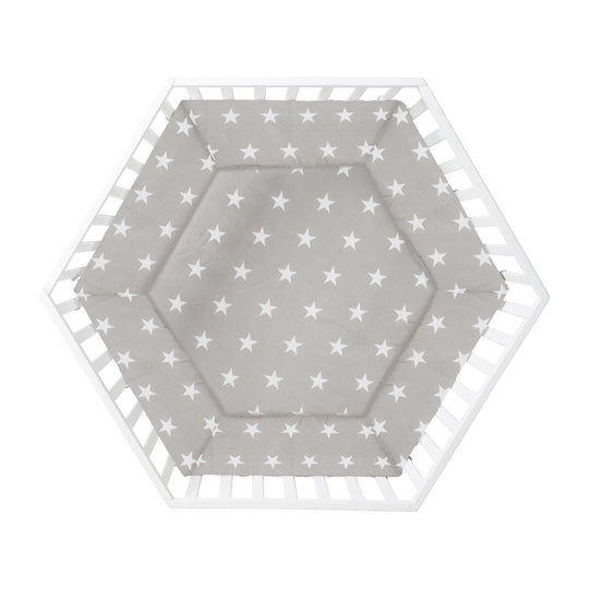 Parc 'Little Stars' 6côtés, incl. protection intérieure, bois blanc – Détourage (3/13)