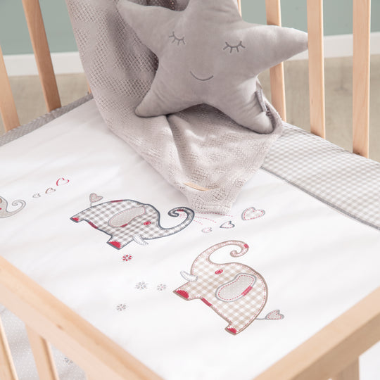 Playpen 75 x 100 + Insert 'Jumbotwins' - Wood Natural – Lifestyle Image (5/8)