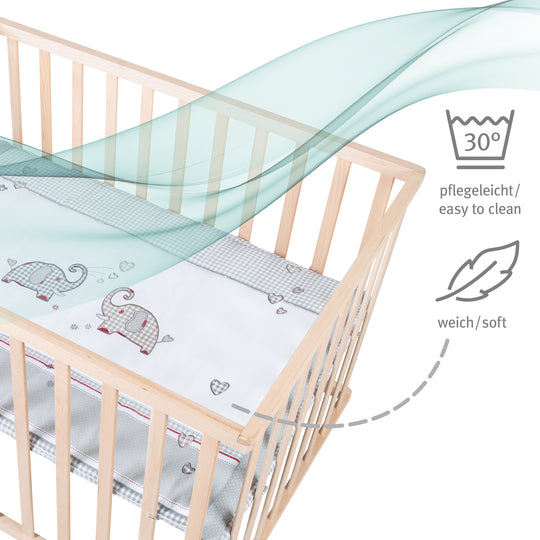 Playpen 75 x 100 + Insert 'Jumbotwins' - Wood Natural – Infographic (8/8)