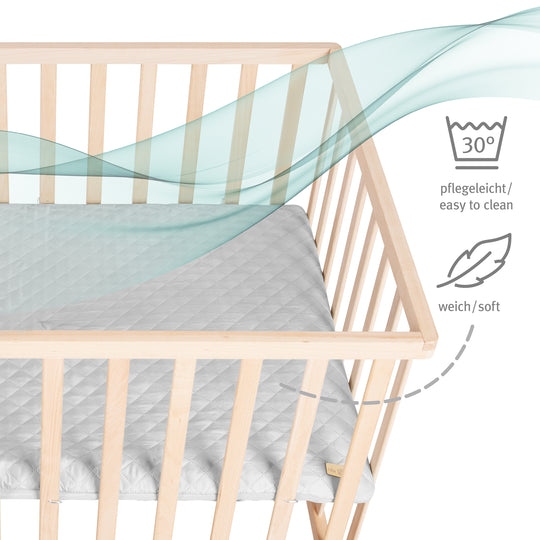 Box 'roba Style', 75 x 100 cm, in faggio biologico, incl. grigio inserto protettivo & rotelle – Infografica (10/14)