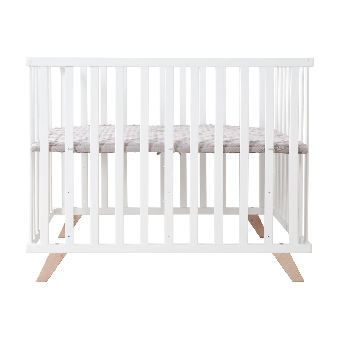 Box 75 x 100 cm bianco incl. grigio materassino per box 'Lil Planet' – Ritaglio (6/8)