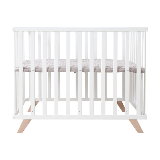 Box 75 x 100 cm bianco incl. grigio materassino per box 'Lil Planet' – Ritaglio (6/8)