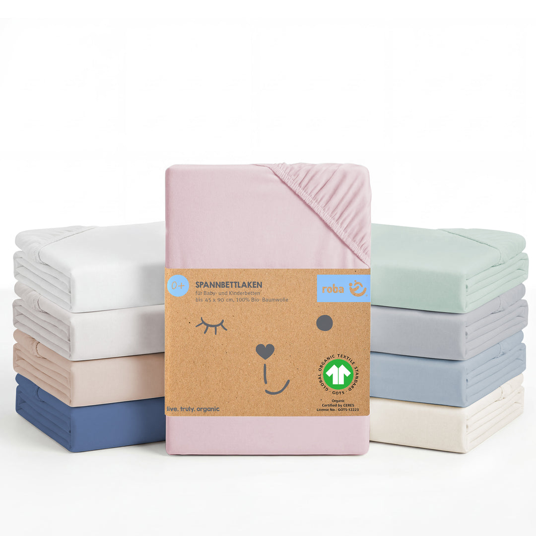 Spannbettlaken 'Lil Planet' - Single Jersey - Bio-Baumwolle - Rosa / Mauve – Freisteller (1/13)