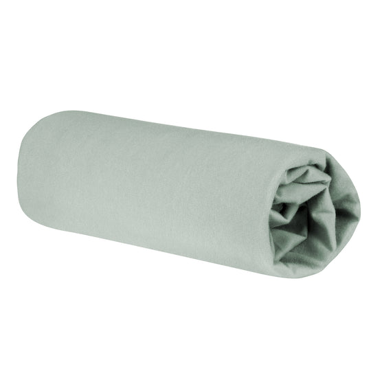 Fitted Sheet 'Lil Planet' - Single Jersey - Organic Cotton - Frosty Green – Cutout (3/14)