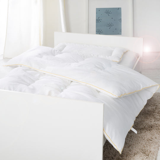 Copriletto trapuntato per bambini, per tutte le stagioni Neonato-Set (fodera interna), bianco, coperta 100 x 135 cm e cuscino 40 x 60 cm – Foto d'ambiente (4/7)