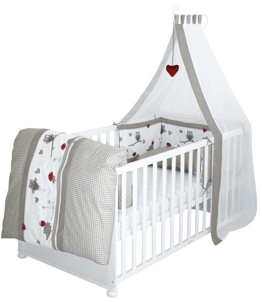 Set letto completo 'Adam & Gufo', 70 x 140 cm, trasformabile, incl. biancheria da letto, baldacchino, riduttore paracolpi & materasso – Ritaglio (3/11)