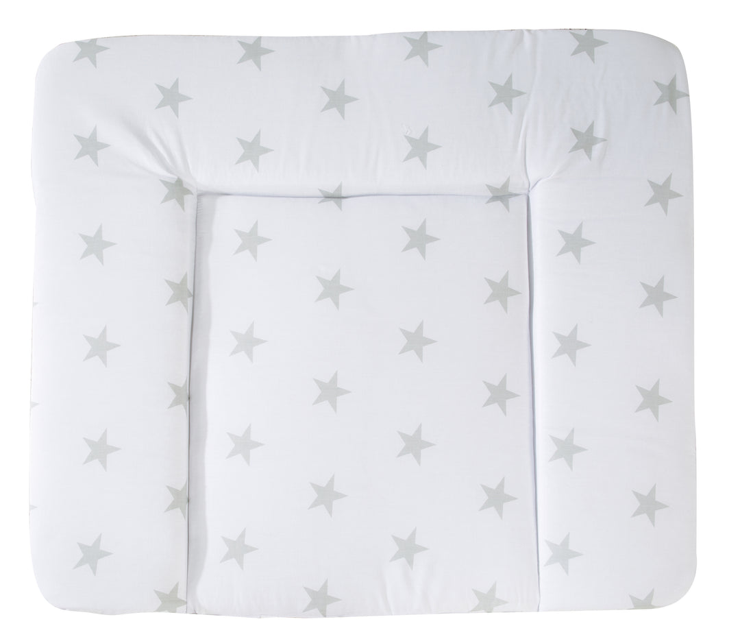 Wickelauflage 'Little Stars' - 85 x 75 cm - PU beschichtet - Weiß / Hellgrau – Freisteller (1/9)