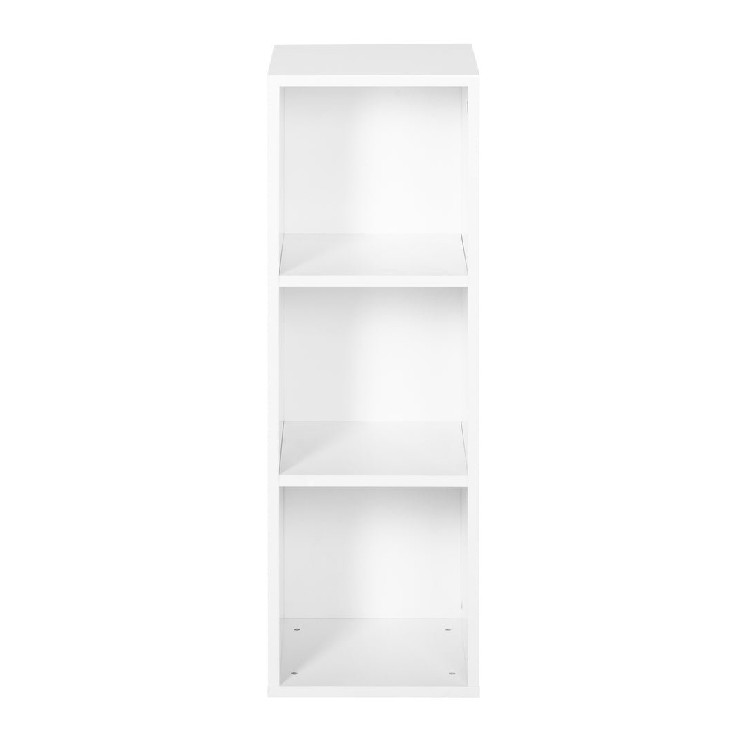 Seitenregal weiß, 2 Einlegeböden, Regal für Baby- & Kinderzimmer, HxBxT 88 x 27 x 32 cm – Freisteller (4/5)