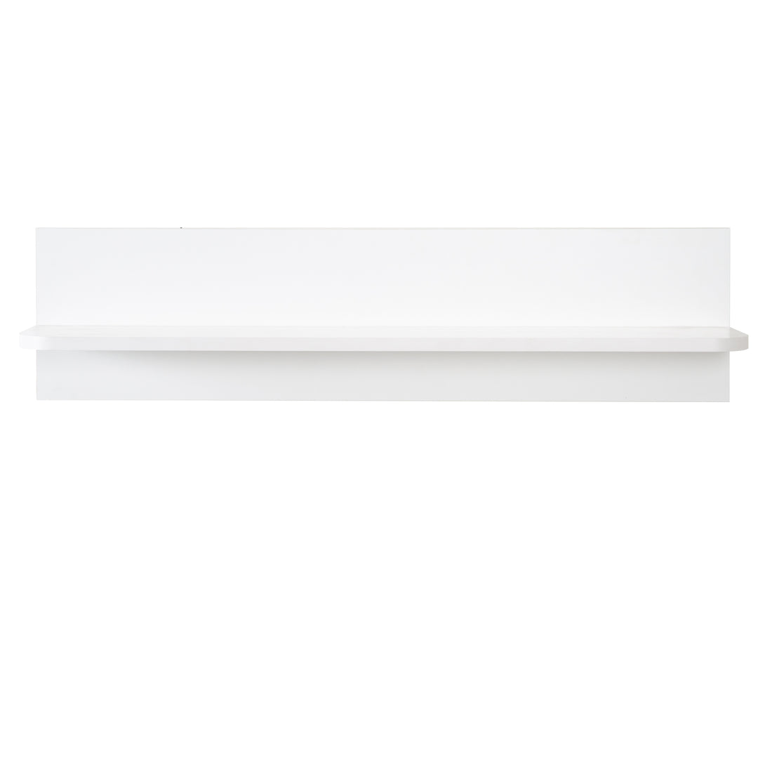 Estantería de pared universal, blanco, estantería decorativa para el espacio encima de el cómoda o como librería – Recorte (3/5)