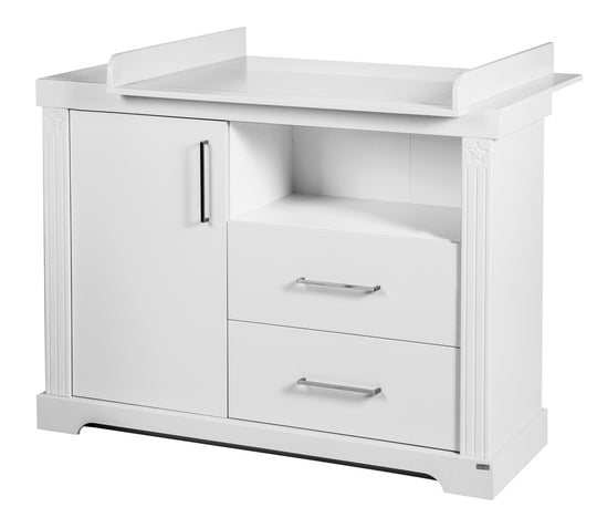 Set mobili per bambini 'Maxi' bianco incl. letto combinato, 70 x 140 cm & largo cassettiera fasciatoio – Ritaglio (7/11)