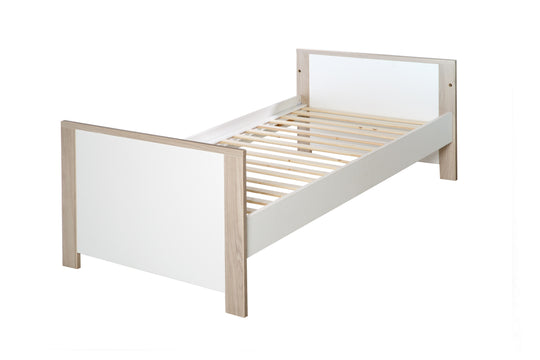Set de habitación infantil 'Olaf' incl. cama combinada 70 x 140 cm, cómoda cambiador & 3puertas armario, luna elm/blanco – Recorte (9/18)