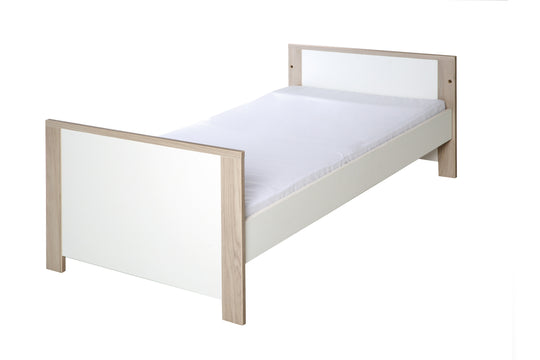 Set de habitación infantil 'Olaf' incl. cama combinada 70 x 140 cm, cómoda cambiador & 3puertas armario, luna elm/blanco – Recorte (8/18)
