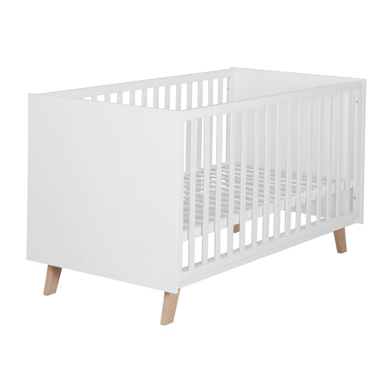 Set mobili 'Smile' 2pezzi - Letto combinato 70x140 + cassettiera fasciatoio - Artisan rovere / bianco – Ritaglio (6/9)