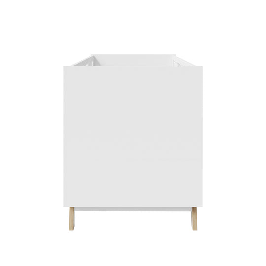 Set mobili 'Smile' 2pezzi - Letto combinato 70x140 + cassettiera fasciatoio - Artisan rovere / bianco – Ritaglio (5/9)
