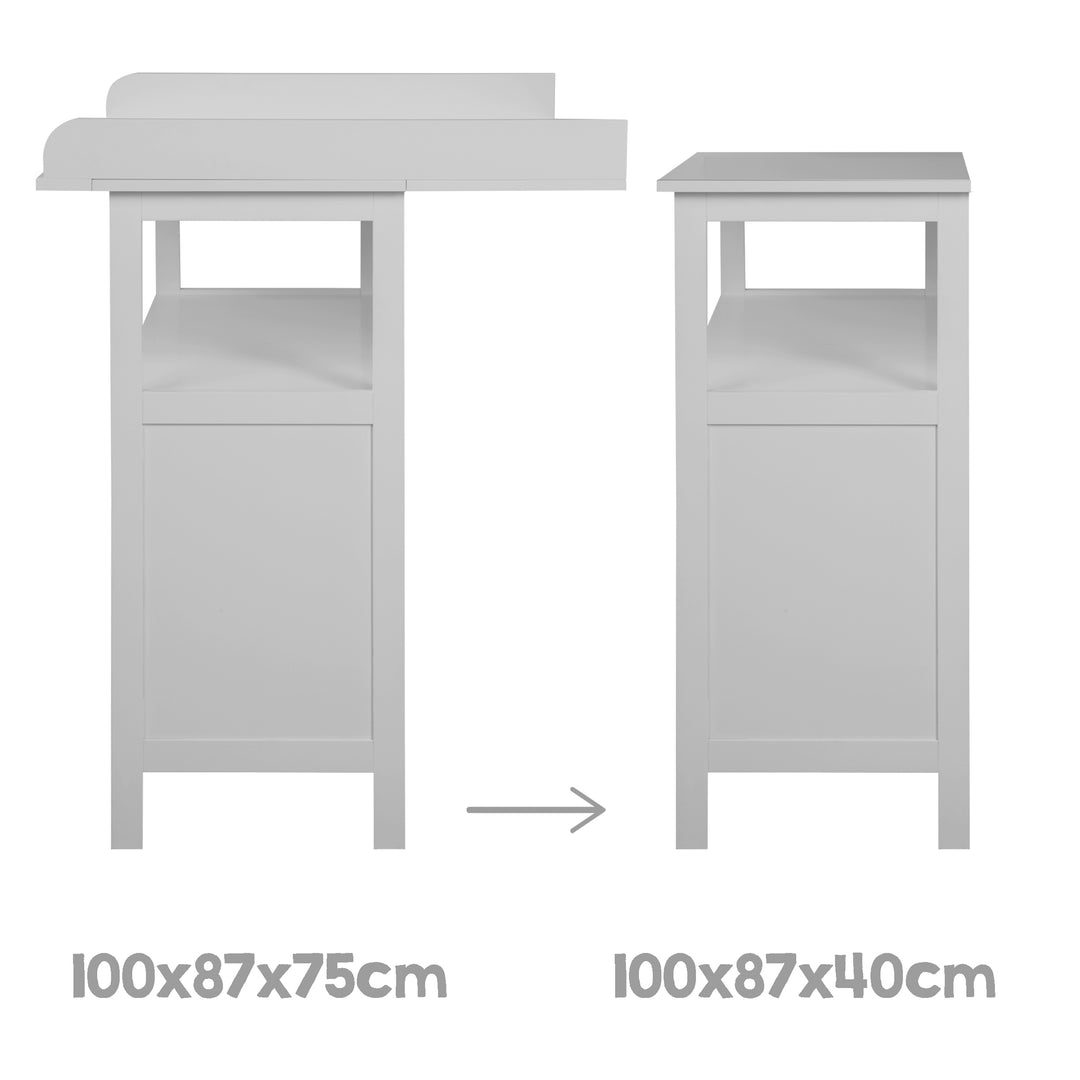 Set mobili 'Hamburg' - Lettino da co-sleeping 60x120 + cassettiera fasciatoio 2ante - Taupe – Infografica (13/17)