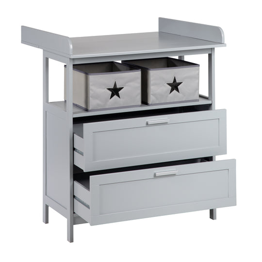 Set mobili 'Hamburg' - Lettino da co-sleeping 60x120 + cassettiera fasciatoio - Taupe – Ritaglio (5/16)