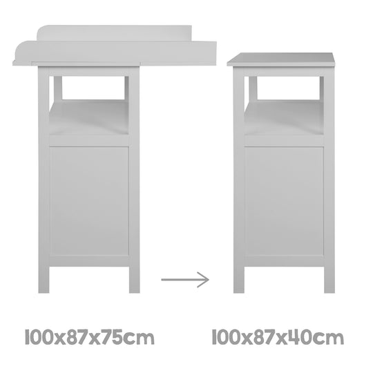 Set mobili 'Hamburg' - Lettino da co-sleeping 60x120 + cassettiera fasciatoio - Taupe – Infografica (11/16)