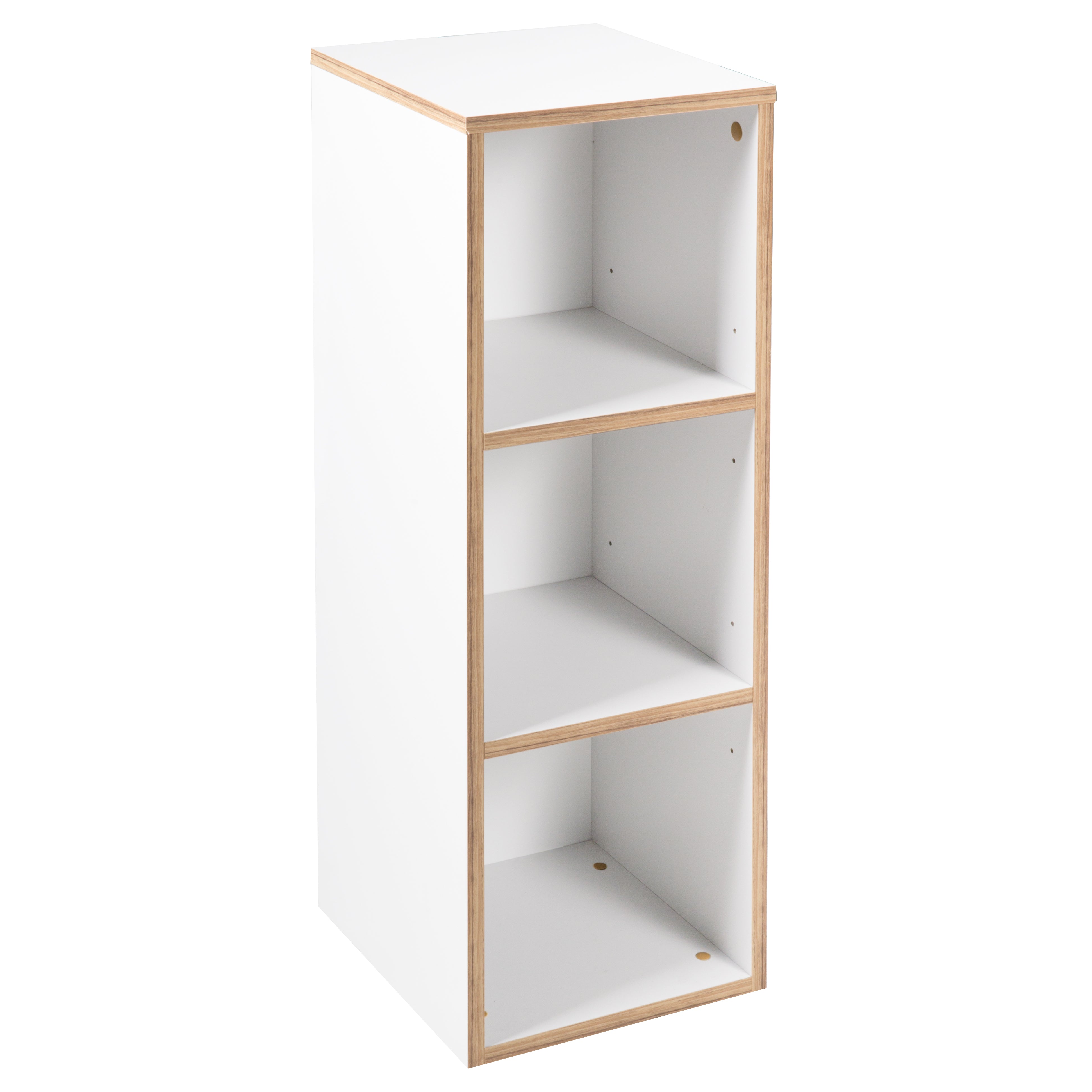 Scaffale laterale 'Finn', abbinato sotto cassettiera fasciatoio 'Finn', per cameretta neonati e bambini, bianco, legno – Ritaglio (1/5)