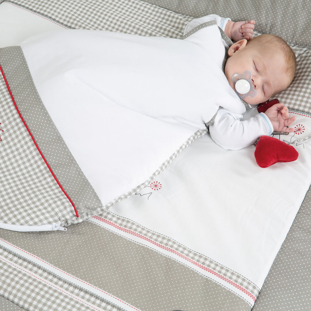 Saco de dormir 'Adam & Búho', 70 - 110 cm, Todo el año, transpirable algodón, unisex – Foto ambientada (4/6)