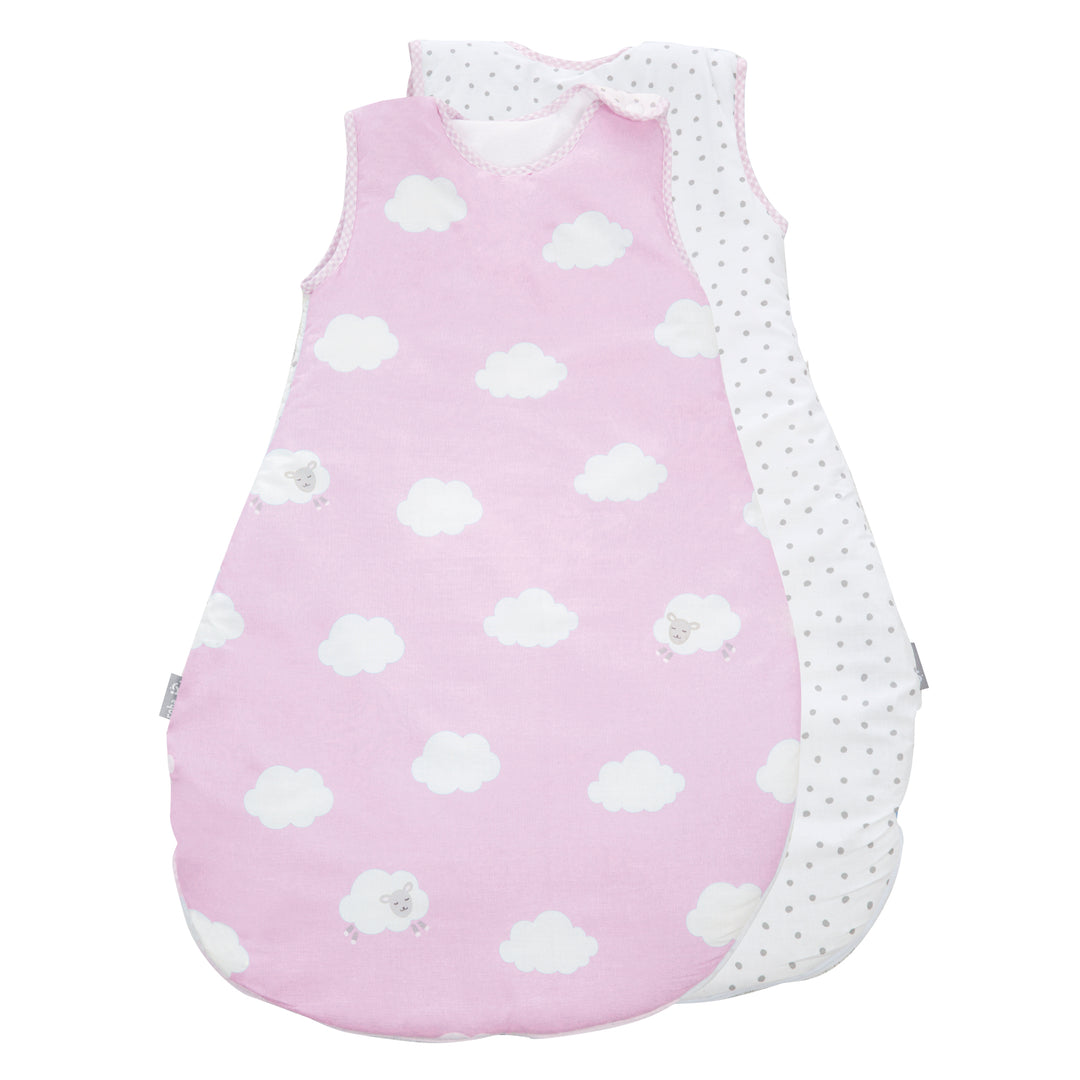 Schlafsack 'Kleine Wolke rosa', 70 - 90 cm, ganzjähriger Babyschlafsack, atmungsaktive Baumwolle – Produktbild (1/3)