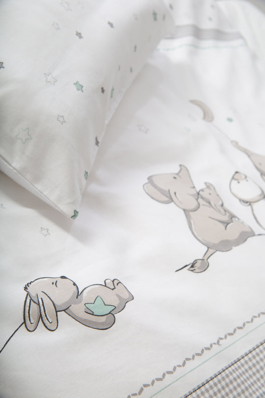 Set culla 'Sternenzauber', 2pezzi, biancheria da letto reversibile 80 x 80 cm, 100 % cotone – Foto di dettaglio (5/5)