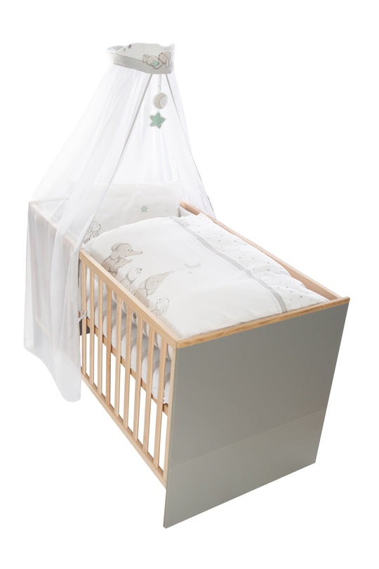 Parure de lit enfant 'Sternenzauber', 4pièces, ensemble de lit avec linge de lit 100 x 135 cm, tour de lit & ciel de lit – Détourage (3/5)