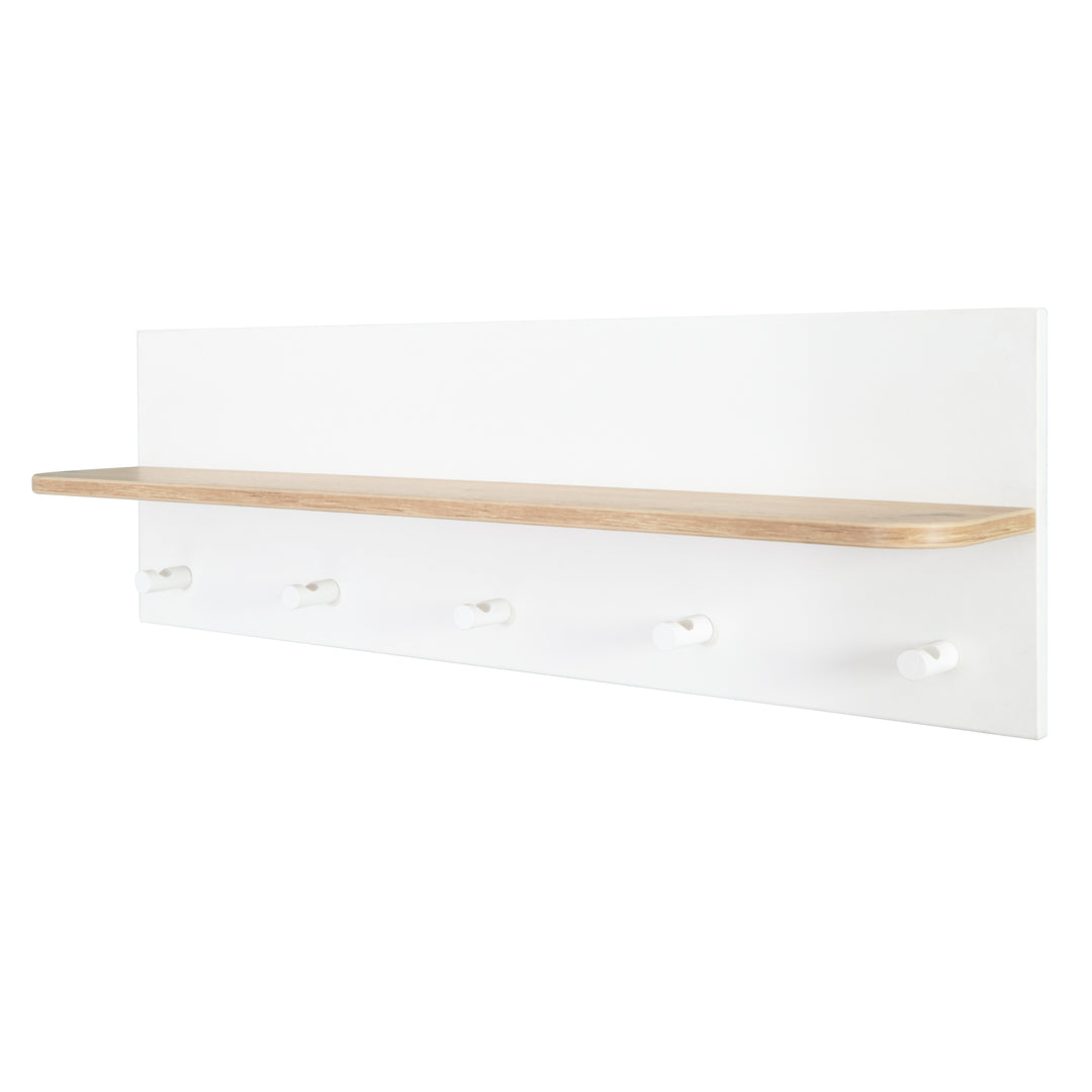 Wandgardarobe 'Ava‘ mit Ablage & 5 Garderobenhaken, HxBxT: 28,5 x 90 x 16,5 cm – Freisteller (1/11)