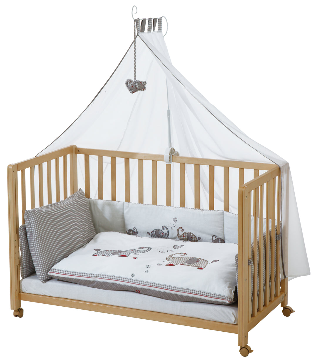 Room Bed 'Jumbo Twins', 60 x 120 cm, Beistellbett zum Elternbett mit kompletter Ausstattung – Freisteller (5/6)