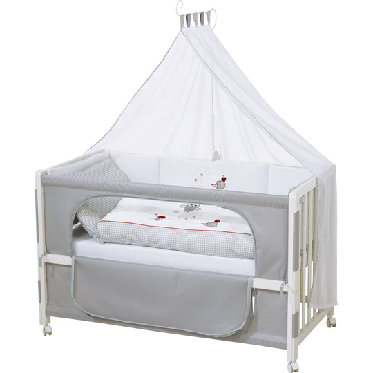 Room bed 'Adam & Gufo', 60 x 120 cm, lettino da co-sleeping per letto matrimoniale, completa dotazione – Ritaglio (5/6)