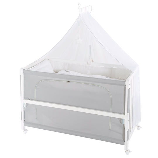 Room Bed 'Fox & Bunny', 60 x 120 cm, höhenverstellbar, Beistellbett zum Elternbett mit kompletter Ausstattung – Freisteller (4/13)